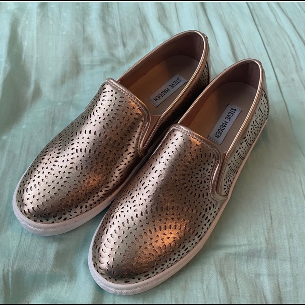 Steve Madden rose gold sneakers 11